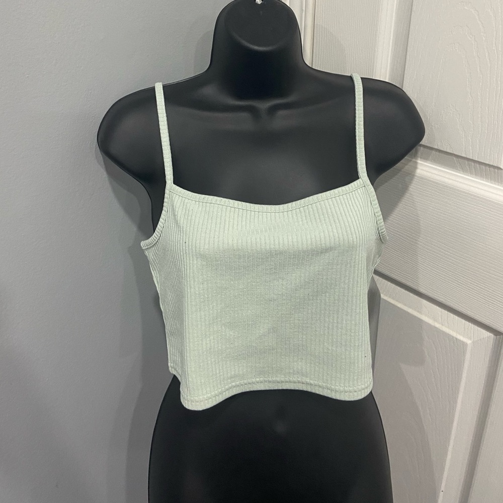 Mint Green Ribbed Women's Top